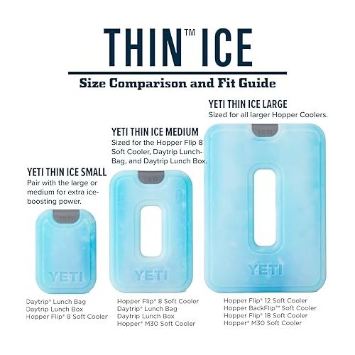 예티 YETI Thin ICE Refreezable Reusable Cooler Ice Pack, Medium