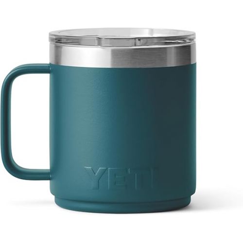 예티 YETI Rambler 10 oz Stackable Mug, Vacuum Insulated, Stainless Steel with MagSlider Lid, Agave Teal