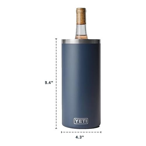 예티 YETI Rambler Wine Chiller, Fits Most Wine Bottles, Navy