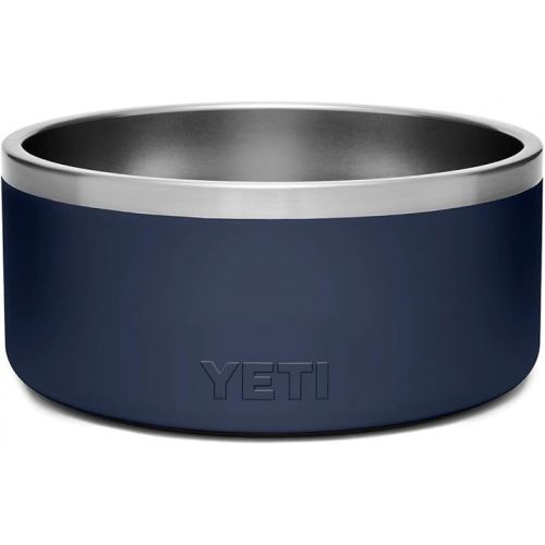 예티 YETI Boomer 8, Stainless Steel, Non-Slip Dog Bowl, Holds 64 Ounces, Navy