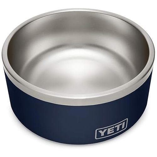 예티 YETI Boomer 8, Stainless Steel, Non-Slip Dog Bowl, Holds 64 Ounces, Navy