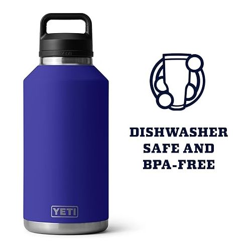 예티 YETI Rambler 64 oz Bottle, Vacuum Insulated, Stainless Steel with Chug Cap, Offshore Blue