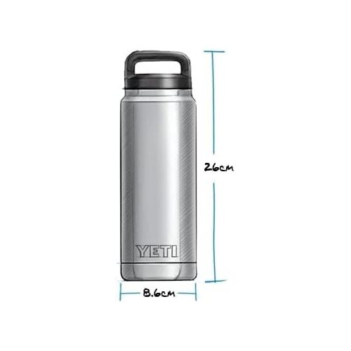 예티 YETI Rambler Vaccum Insulated Stainless Steel Bottle with Chug Cap, White, 760ml (26oz)