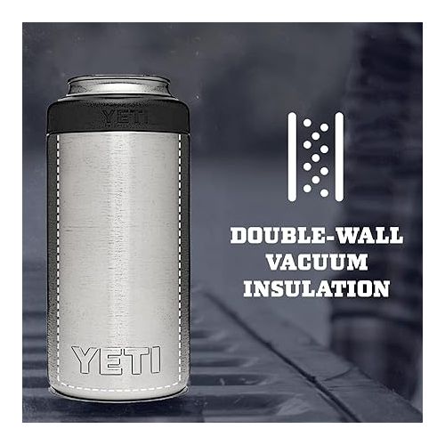 예티 YETI Rambler 16 oz. Colster Tall Can Insulator for Tallboys & 16 oz. Cans, Charcoal (NO CAN Insert)