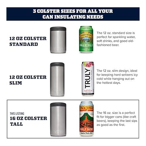 예티 YETI Rambler 16 oz. Colster Tall Can Insulator for Tallboys & 16 oz. Cans, Charcoal (NO CAN Insert)