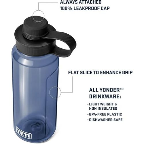 예티 YETI Yonder 1L/34 oz Water Bottle with Yonder Tether Cap, Agave Teal