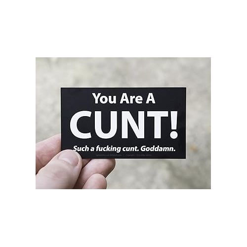 예티 Witty Yeti You Are a C**T Offensive Business Card 25 Pack. Spread Fun to Friends & Enemies Alike! Funny Gag Gift, Prank & Joke for Fraternities, Naughty Adults Against Humanity & Dirty Santa Parties