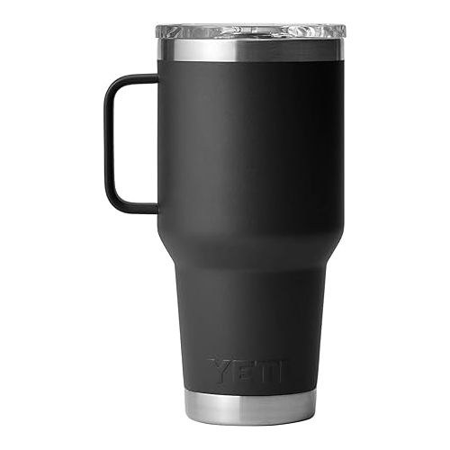 예티 YETI Rambler 30 oz Travel Mug, Stainless Steel, Vacuum Insulated with Stronghold Lid (Black)