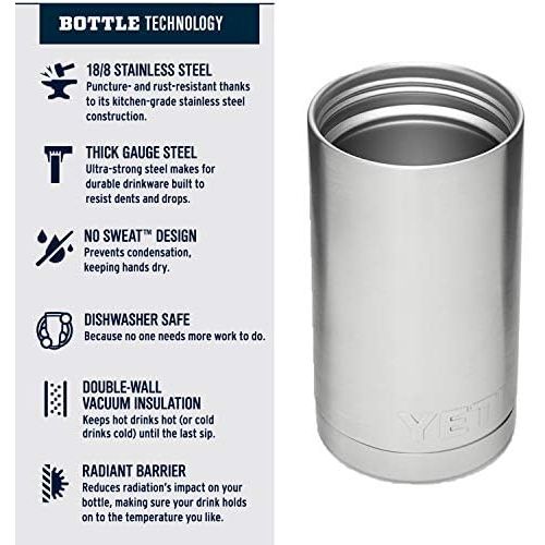 예티 [아마존베스트]YETI Rambler 12 oz Stainless Steel Vacuum Insulated Bottle with Hot Shot Cap