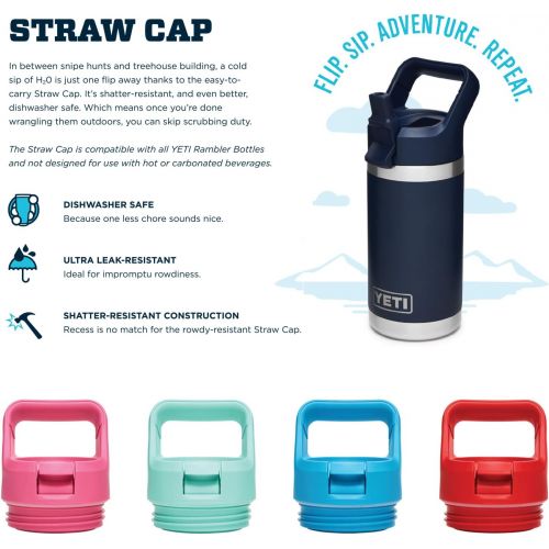 예티 YETI Rambler Jr. 12 oz Kids Bottle, with Straw Cap