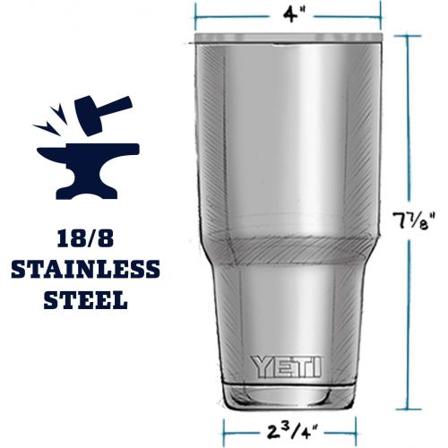 예티 YETI Rambler 30 oz Stainless Steel Vacuum Insulated Tumbler w/MagSlider Lid, Black