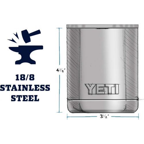 예티 YETI Rambler 10 oz Lowball, Vacuum Insulated, Stainless Steel with Standard Lid