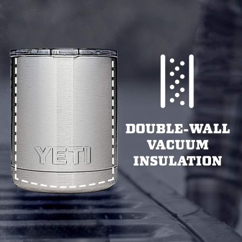 예티 YETI Rambler 10 oz Lowball, Vacuum Insulated, Stainless Steel with Standard Lid