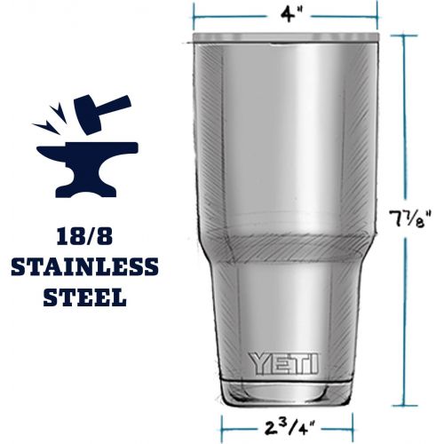 예티 YETI Rambler 30 oz Tumbler, Stainless Steel, Vacuum Insulated with MagSlider Lid, Pacific Blue
