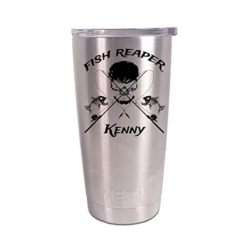 예티 Personalized YETI 20 oz. Tumbler Fish Reaper CUSTOM Laser Engraved - Includes MagSlide Lid