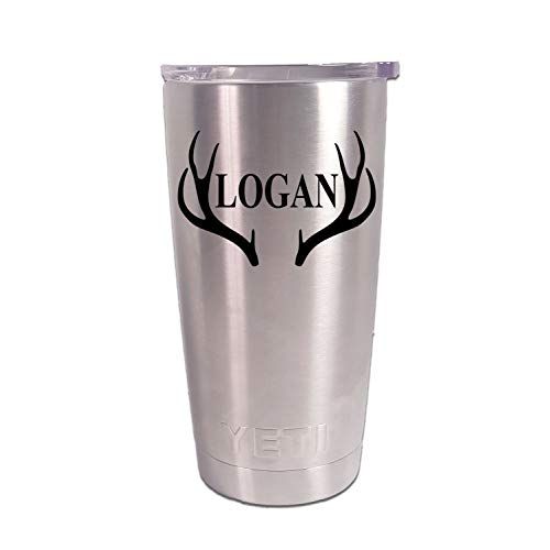 예티 Personalized YETI 20 oz.Tumbler Antlers Monogram CUSTOM Laser Engraved - Includes MagSlide Lid