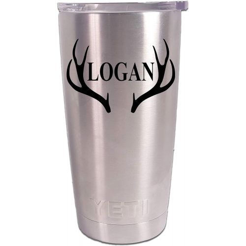 예티 Personalized YETI 20 oz.Tumbler Antlers Monogram CUSTOM Laser Engraved - Includes MagSlide Lid