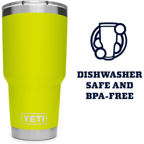 예티 YETI Rambler 30 oz Tumbler, Stainless Steel, Vacuum Insulated with MagSlider Lid, Chartreuse