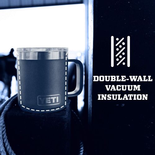 예티 YETI Rambler 10 oz Stackable Mug, Stainless Steel, Vacuum Insulated with Standard Lid