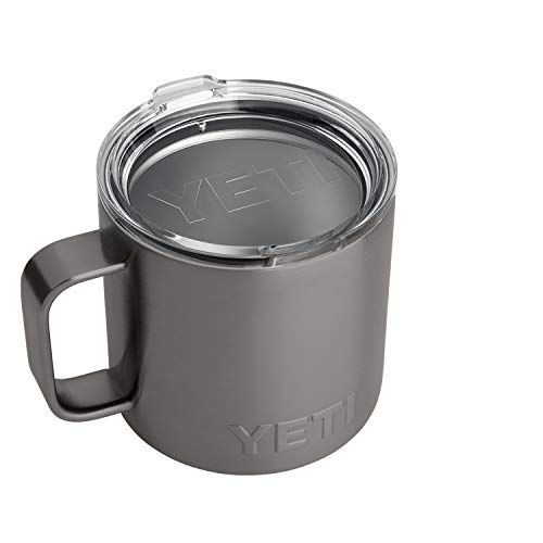 예티 YETI Rambler 14 oz Mug, Stainless Steel, Vacuum Insulated with Standard Lid, Graphite