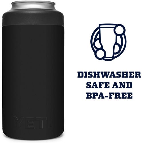 예티 YETI Rambler 16 oz. Colster Tall Can Insulator for Tallboys & 16 oz. Cans, Black