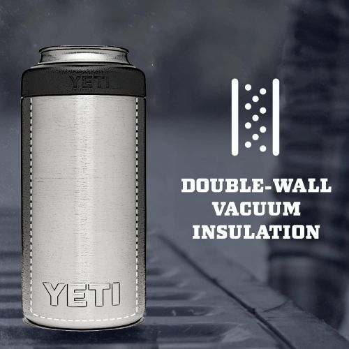 예티 YETI Rambler 16 oz. Colster Tall Can Insulator for Tallboys & 16 oz. Cans, Black