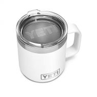 YETI Rambler 10 oz Stackable Mug, Stainless Steel, Vacuum Insulated with Standard Lid, White