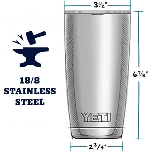 예티 YETI Rambler 20 oz Tumbler, Stainless Steel, Vacuum Insulated with MagSlider Lid