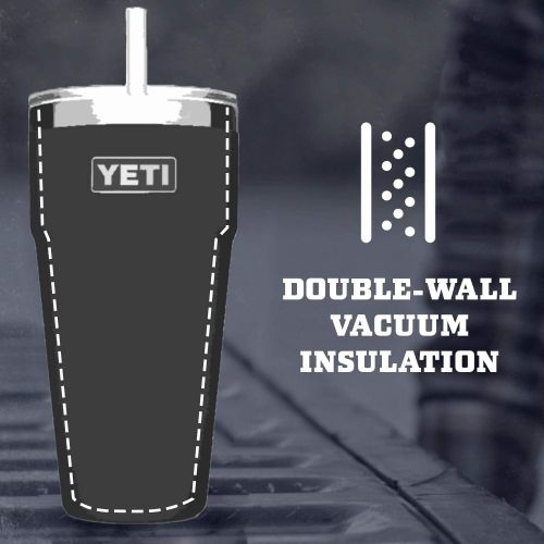 예티 YETI Rambler 26 oz Straw Cup, Vacuum Insulated, Stainless Steel with Straw Lid