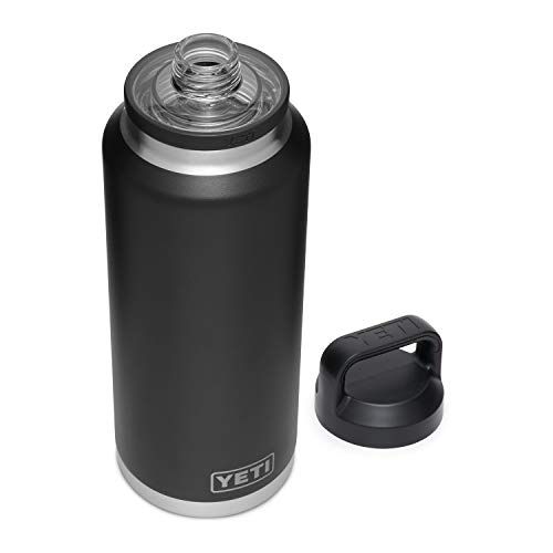 예티 YETI Rambler 46 oz Bottle, Vacuum Insulated, Stainless Steel with Chug Cap, Black