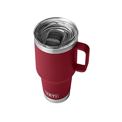 예티 YETI Rambler 30 oz Travel Mug, Stainless Steel, Vacuum Insulated with Stronghold Lid (Harvest Red)