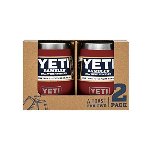 예티 YETI Rambler 10 oz Wine Tumbler, Vacuum Insulated, Stainless Steel, 2 Pack