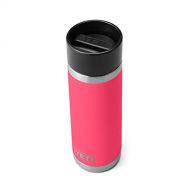 YETI Rambler 18 oz Bottle, Stainless Steel, Vacuum Insulated, with Hot Shot Cap, Bimini Pink
