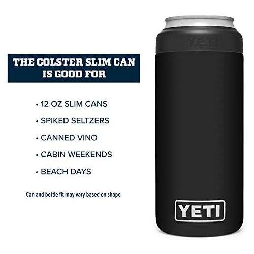예티 [아마존베스트]YETI Rambler 12 oz. Colster Slim Can Insulator for The Slim Hard Seltzer Cans