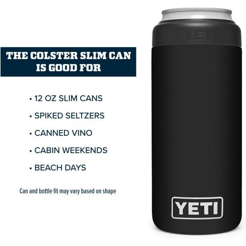 예티 [아마존베스트]YETI Rambler 12 oz. Colster Slim Can Insulator for The Slim Hard Seltzer Cans