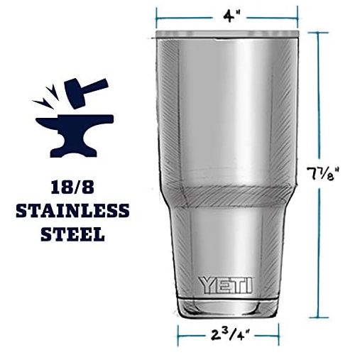 예티 [아마존베스트]YETI Rambler 30 oz Tumbler, Stainless Steel, Vacuum Insulated with MagSlider Lid