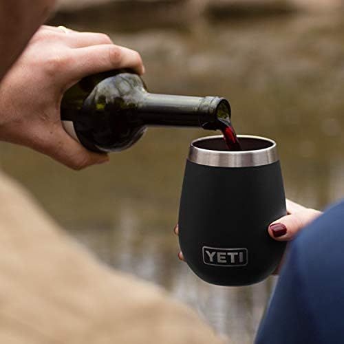 예티 [아마존베스트]YETI Rambler 10 oz Wine Tumbler, Vacuum Insulated, Stainless Steel, Black