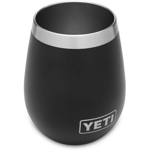 예티 [아마존베스트]YETI Rambler 10 oz Wine Tumbler, Vacuum Insulated, Stainless Steel, Black