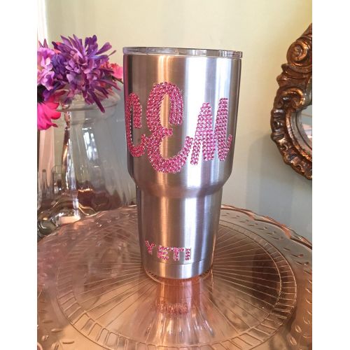 예티 YETI Yeti Rambler 30oz with Rhinestone Monogram