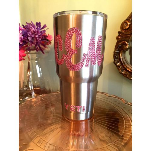 예티 YETI Yeti Rambler 30oz with Rhinestone Monogram