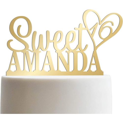 예티 Sugar Yeti Personalized Sweet Sixteen Cake Topper 16th Birthday Cake Topper Customized Name Quinceaera Cake Topper | Glitter Cake Toppers