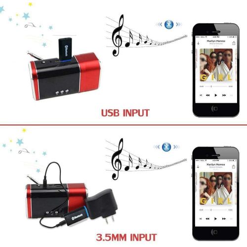  [아마존베스트]-Service-Informationen Bluetooth Receiver for Car Stereo, Bluetooth Adapter for Home Stereo Wireless Music Adapter for Portable Speskers, Car (AUX IN) with 3.5 mm Cable (H) LY-NEW