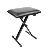 YEYUNTO Xfinity Heavy-Duty, Double-X, Pre-Assembled, Infinitely Adjustable Piano Keyboard Stand with Locking Straps and Keyboard Bench