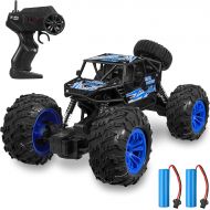 YEZI RC Car 1:18 Large Scale,2.4Ghz All Terrain Waterproof Remote Control Truck with 2 Batteries,4x4 Electric Rapidly Off Road Car for,Remote Control Car for Kids Boys and Adults