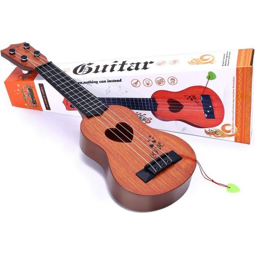  [아마존베스트]YEZI Kids Toy Classical Ukulele Guitar Musical Instrument, Brown (brown1)