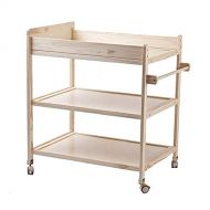 YFQ Change Table, Baby Diaper Changing Table and Storage Shelf, Mobile Nursery, Baby Massage Replacement Station, Baby Open Replacement Unit Wooden