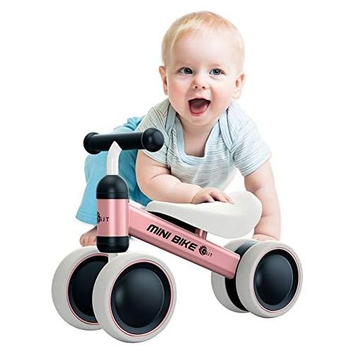  [아마존베스트]YGJT Baby Balance Bikes Bicycle Baby Walker Toys Rides for 1 Year Boys Girls 10 Months-24 Months Babys First Bike First Birthday Gift Pink