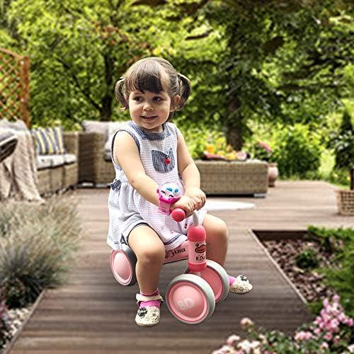  [아마존베스트]YGJT Baby Balance Bikes Bicycle Baby Walker Toys Rides for 1 Year Boys Girls 10 Months-24 Months Babys First Bike First Birthday Gift Pink
