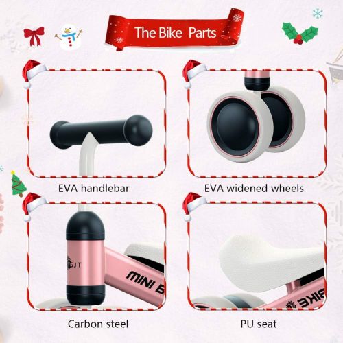  [아마존베스트]YGJT Baby Balance Bikes Bicycle Baby Walker Toys Rides for 1 Year Boys Girls 10 Months-24 Months Babys First Bike First Birthday Gift Pink