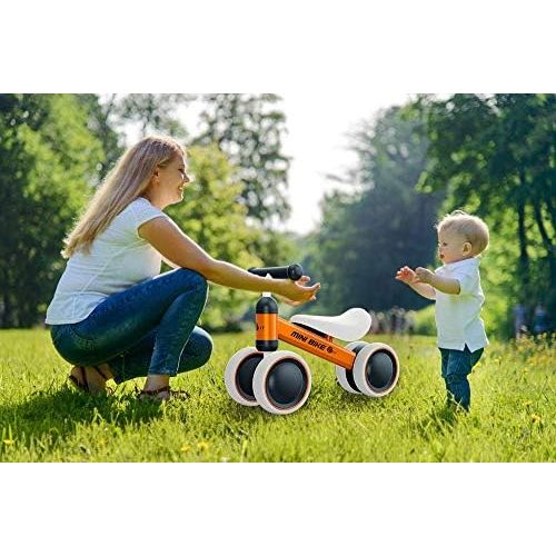  [아마존베스트]YGJT Baby Balance Bikes Bicycle Baby Walker Toys Rides for 1 Year Boys Girls 10 Months-24 Months Babys First Bike First Birthday Gift Orange